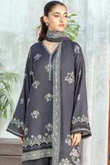 Lakhany Printed Pashmina Unstitched 3 Piece Suit,D-06