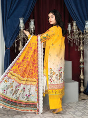 Mashaal Stripe by Riaz Arts Embroidered Lawn Unstitched 3 Piece - D-07 - RA25MSE - Summer Collection