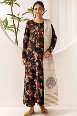 printed lawn with jacquard dupatta D-08