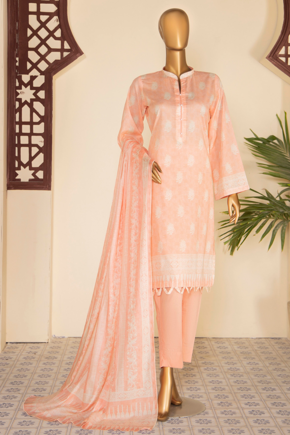 Safina digital printed lawn d-14