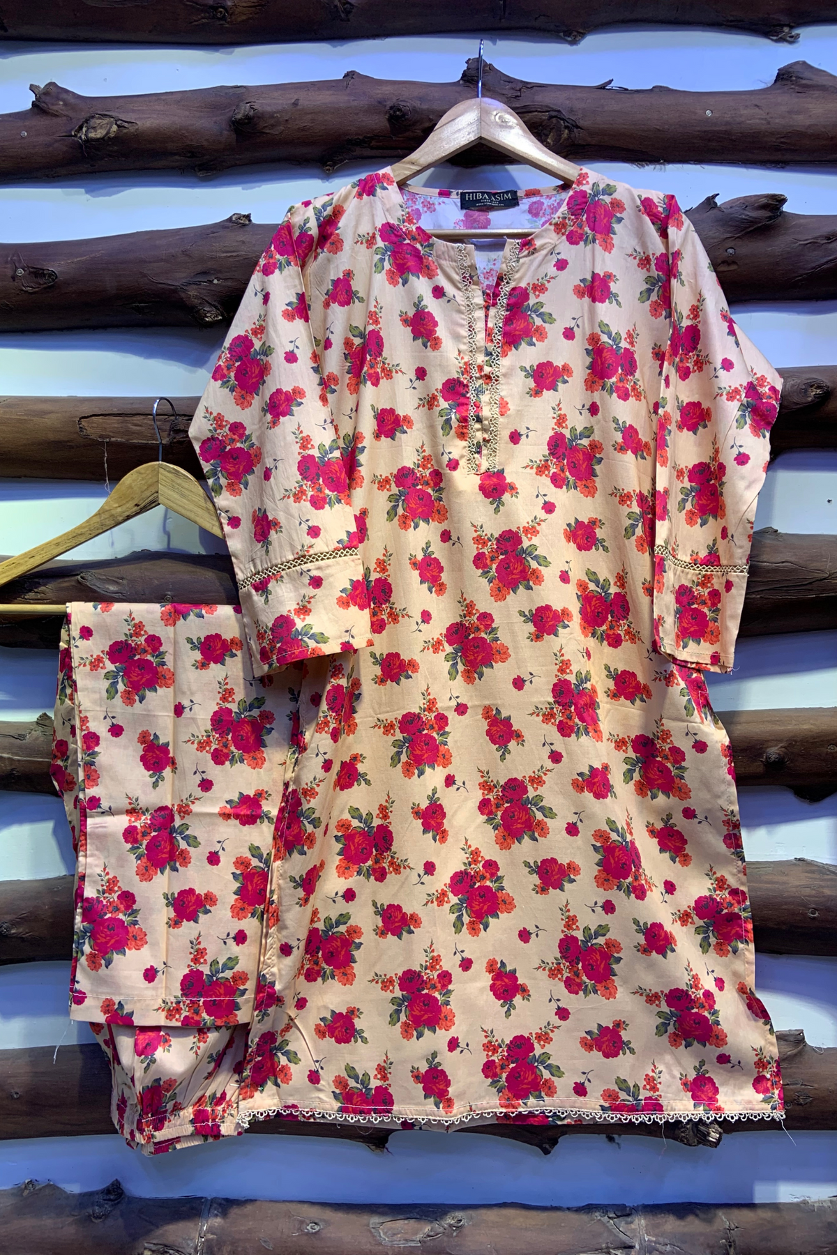 2-Piece Printed Cord Set – Stylish Casual Wear | D-01