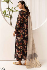 printed lawn with jacquard dupatta D-08