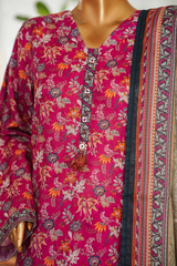 Bin Saeed Stitched 3 Piece Exclusive Printed Lawn Vol-01 Collection'2026-LSM-2715 PINK