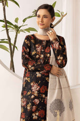 printed lawn with jacquard dupatta D-08