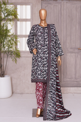 BIN SAEED PRINTED LAWN 3 PC COLLECTION 2025-26,BLACK