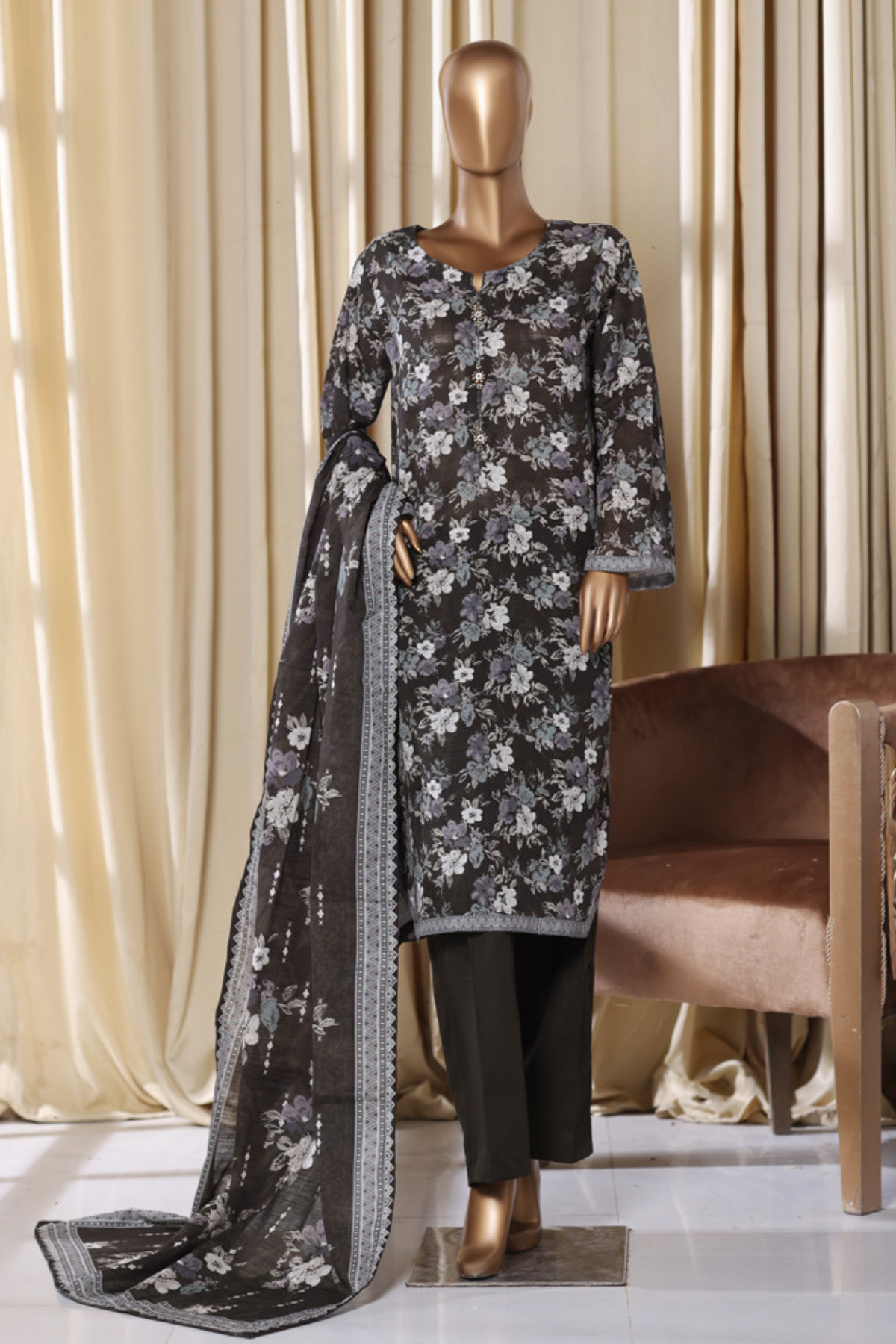 Bin Saeed Stitched 3 Piece Exclusive Printed Khaddar Vol-16 Collection'2025-WK-2683