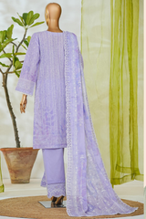 Bin Saeed Stitched 3 Piece Luxury White & White Emb Collection'2026-NSM-2562