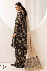 printed lawn with jacquard dupatta D-10