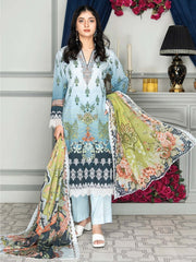Mashaal Stripe by Riaz Arts Embroidered Lawn Unstitched 3 Piece - D-10 - RA25MSE - Summer Collection