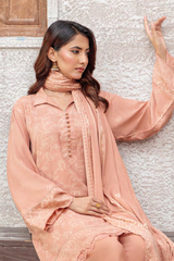 Lakhany Printed Pashmina Unstitched 3 Piece Suit,D-09