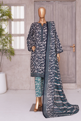 BIN SAEED PRINTED LAWN 3 PC COLLECTION 2025-26,BLACK