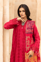 Mahees Aqidah embroidered lawn with jacquard shawl Riaz arts d-01