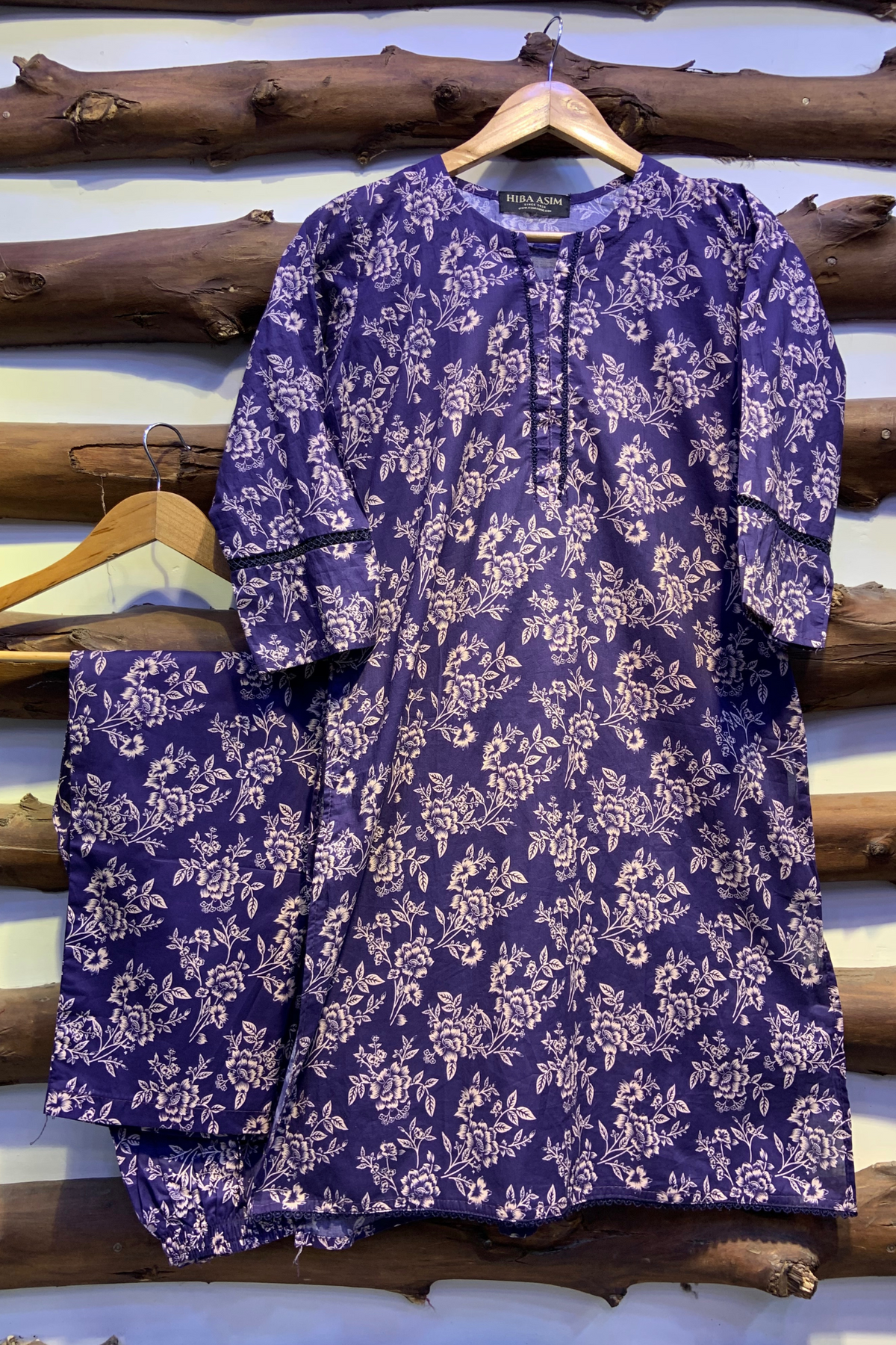 2-Piece Printed Cord Set – Stylish Casual Wear | D-02