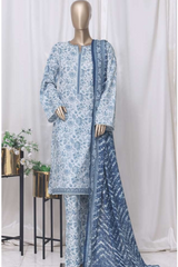 Bin Saeed Stitched 3 Piece Printed Cotton Vol-01 Collection'2025-WC-2382-Blue