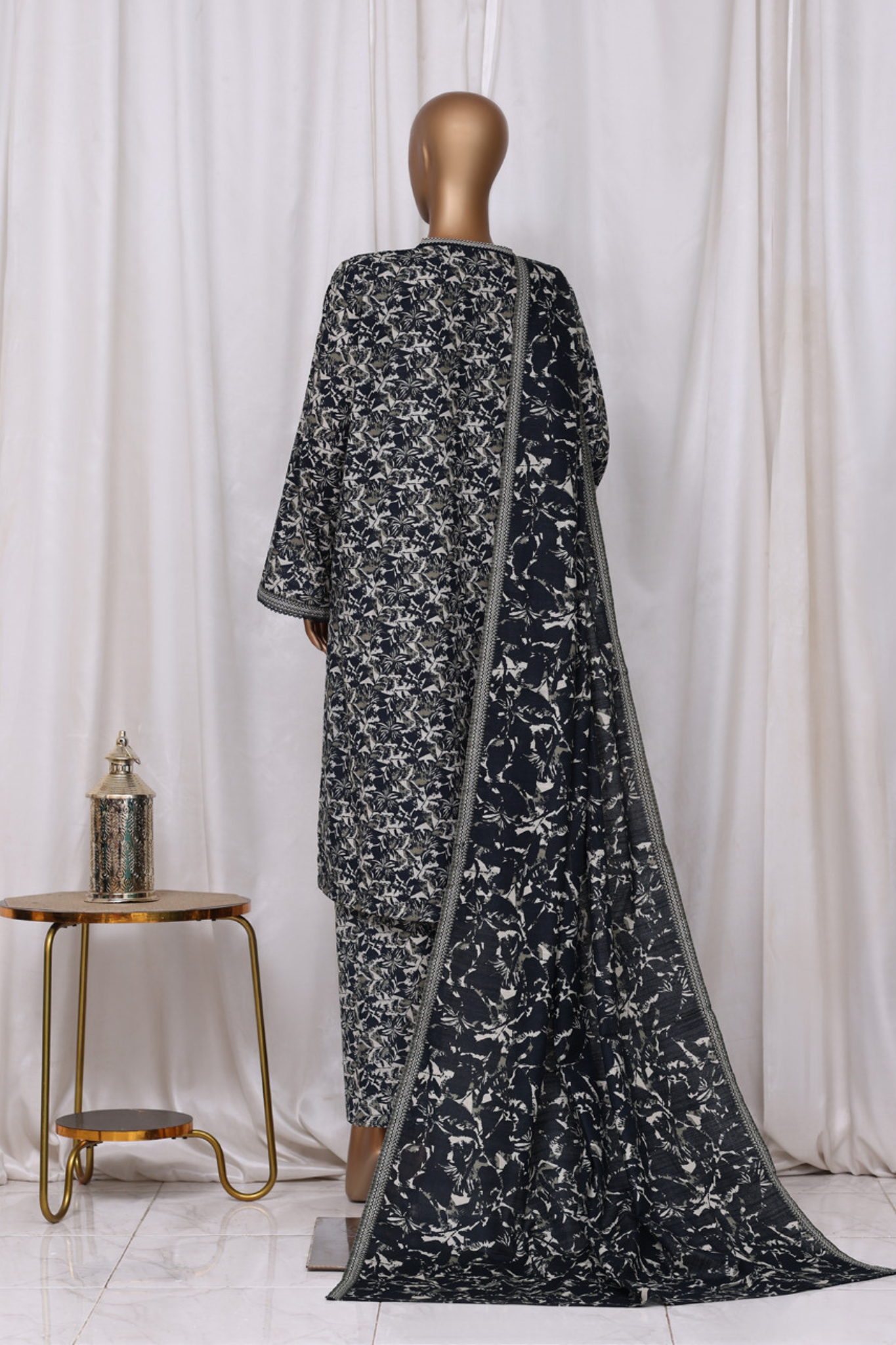 Bin Saeed Stitched 3 Piece Printed Vol-02 Collection'2025-WK-2392-BLACK