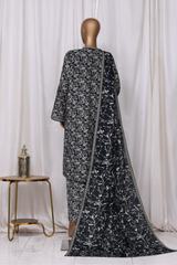 Bin Saeed Stitched 3 Piece Printed Vol-02 Collection'2025-WK-2392-BLACK
