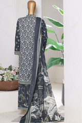 Bin Saeed Stitched 3 Piece Exclusive Printed Khaddar Vol-15 Collection'2025-WK-2654-BLUE