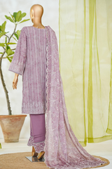 Bin Saeed Stitched 3 Piece Luxury White & White Emb Collection'2026-NSM-2560