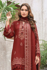Lakhany Printed Pashmina Unstitched 3 Piece Suit,D-10