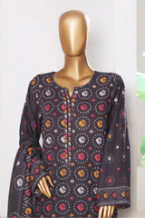 Bin Saeed Stitched 3 Piece Exclusive Printed Khaddar Vol-15 Collection'2025-WK-2657-black