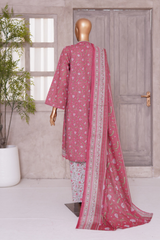BIN SAEED PRINTED LAWN 3 PC COLLECTION 2025-26,PINK