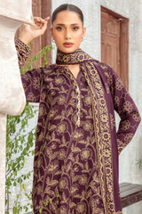 Lakhany Printed Pashmina Unstitched 3 Piece Suit, D-01