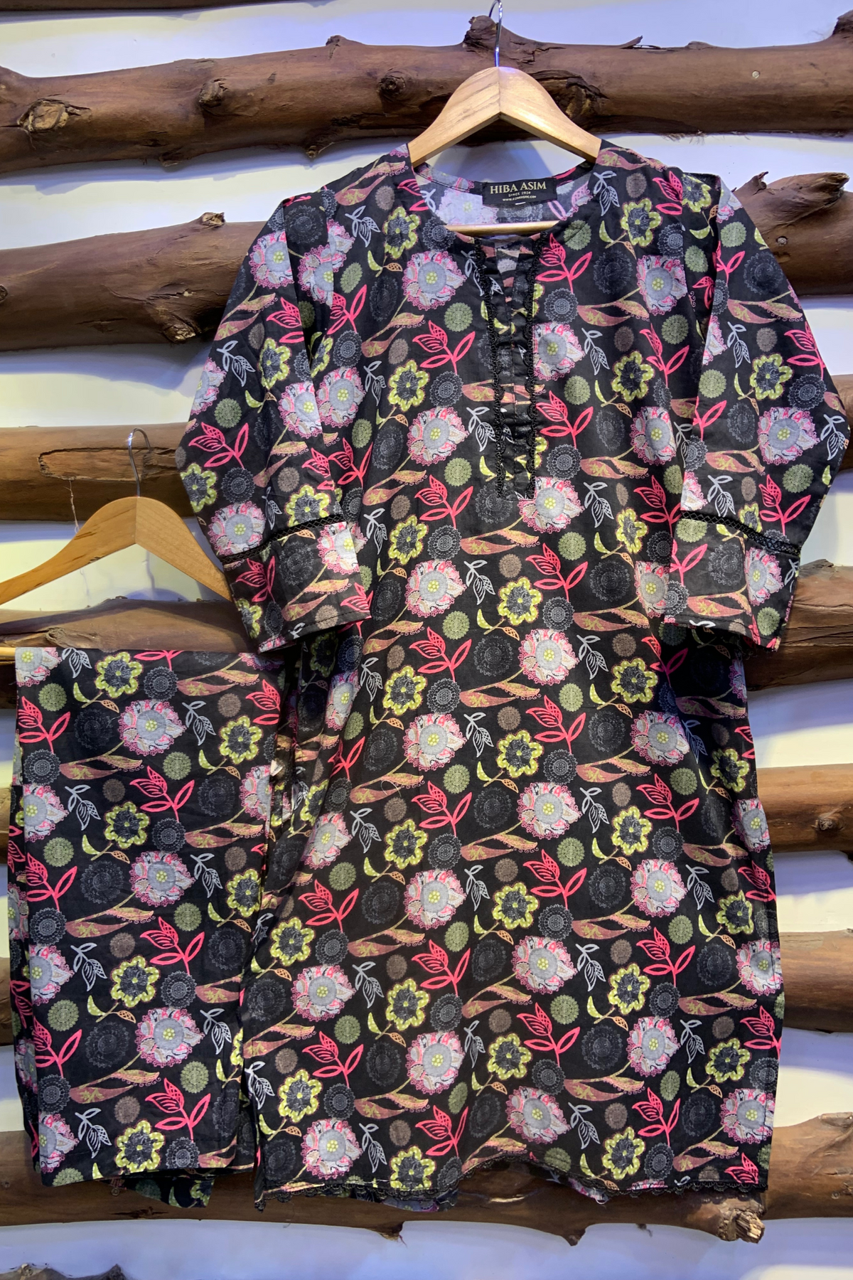 2-Piece Printed Cord Set – Stylish Casual Wear | D-03