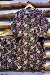 2-Piece Printed Cord Set – Stylish Casual Wear | D-03