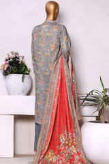 Bin Saeed Stitched 3 Piece Exclusive Printed Khaddar Vol-13 Collection'2025-WK-2621-Ferozi
