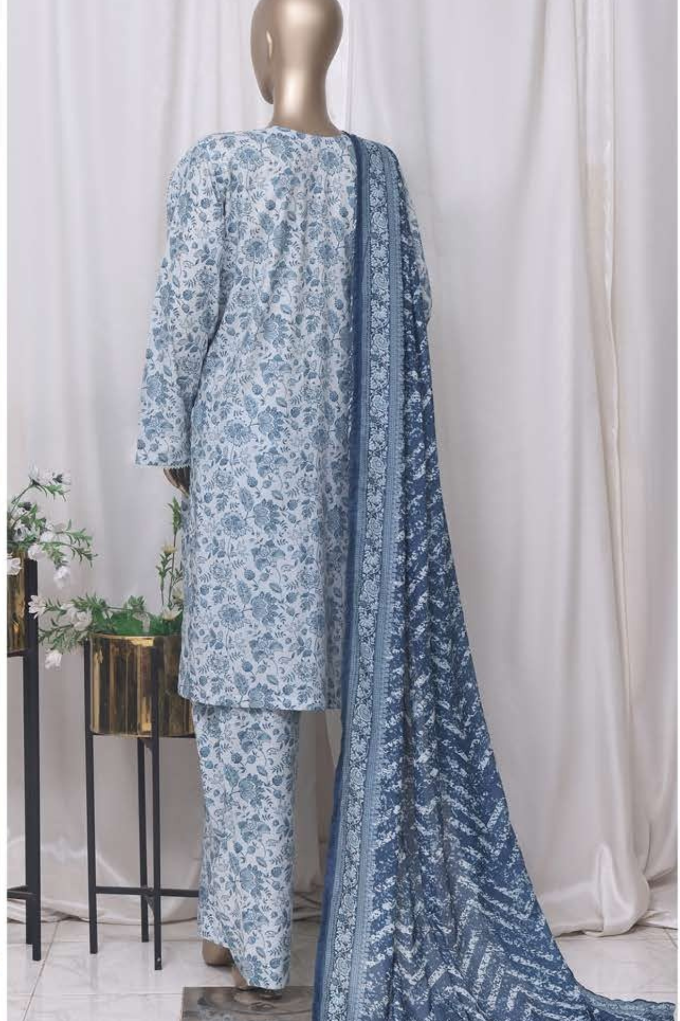 Bin Saeed Stitched 3 Piece Printed Cotton Vol-01 Collection'2025-WC-2382-Blue