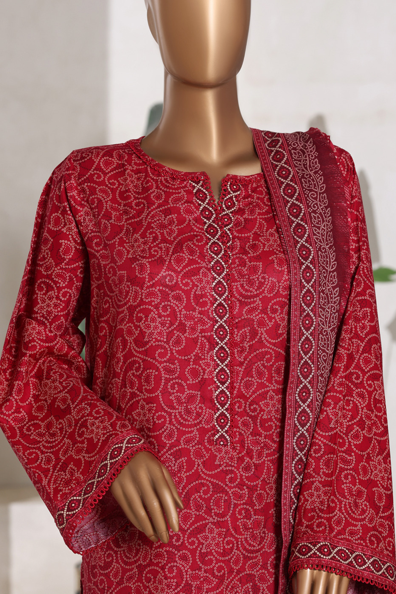 Bin Saeed Stitched 3 Piece Printed Cotton Vol-02 Collection'2025-WC-2412-pink