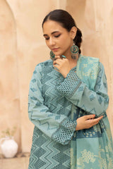 Mahees Aqidah embroidered lawn with jacquard shawl Riaz arts d-06