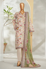 Bin Saeed Stitched 3 Piece Exclusive Printed Lawn Vol-01 Collection'2026-LSM-2709 PINK