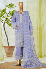 Bin Saeed Stitched 3 Piece Luxury White & White Emb Collection'2026-NSM-2567