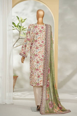 Bin Saeed Stitched 3 Piece Exclusive Printed Lawn Vol-01 Collection'2026-LSM-2709 PINK