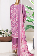 Bin Saeed Stitched 3 Piece Exclusive Printed Khaddar Vol-15 Collection'2025-WK-2658-pink