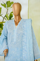 Bin Saeed Stitched 3 Piece Luxury White & White Emb Collection'2026-NSM-2566