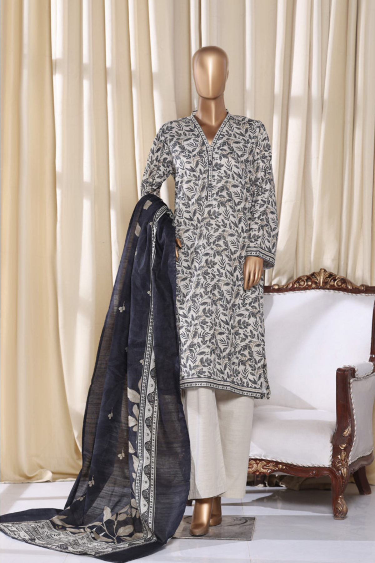 Bin Saeed Stitched 3 Piece Exclusive Printed Khaddar Vol-16 Collection'2025-WK-2690