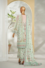 Bin Saeed Stitched 3 Piece Exclusive Printed Lawn Vol-01 Collection'2026-LSM-2710 FEROZI GREEN