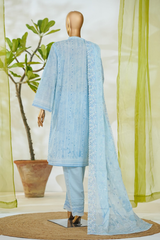 Bin Saeed Stitched 3 Piece Luxury White & White Emb Collection'2026-NSM-2566