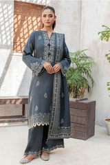 Lakhany Printed Pashmina Unstitched 3 Piece Suit,D-12