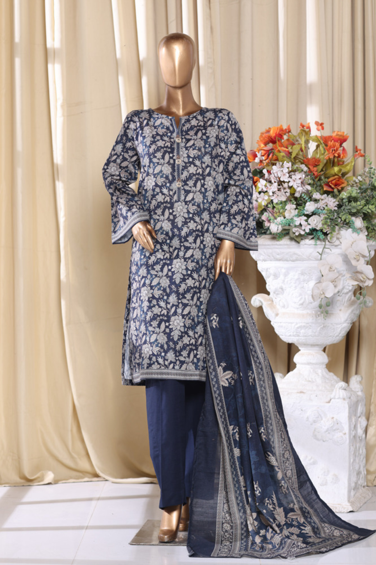 Bin Saeed Stitched 3 Piece Exclusive Printed Khaddar Vol-16 Collection'2025-WK-2692