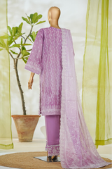 Bin Saeed Stitched 3 Piece Luxury White & White Emb Collection'2026-NSM-2565