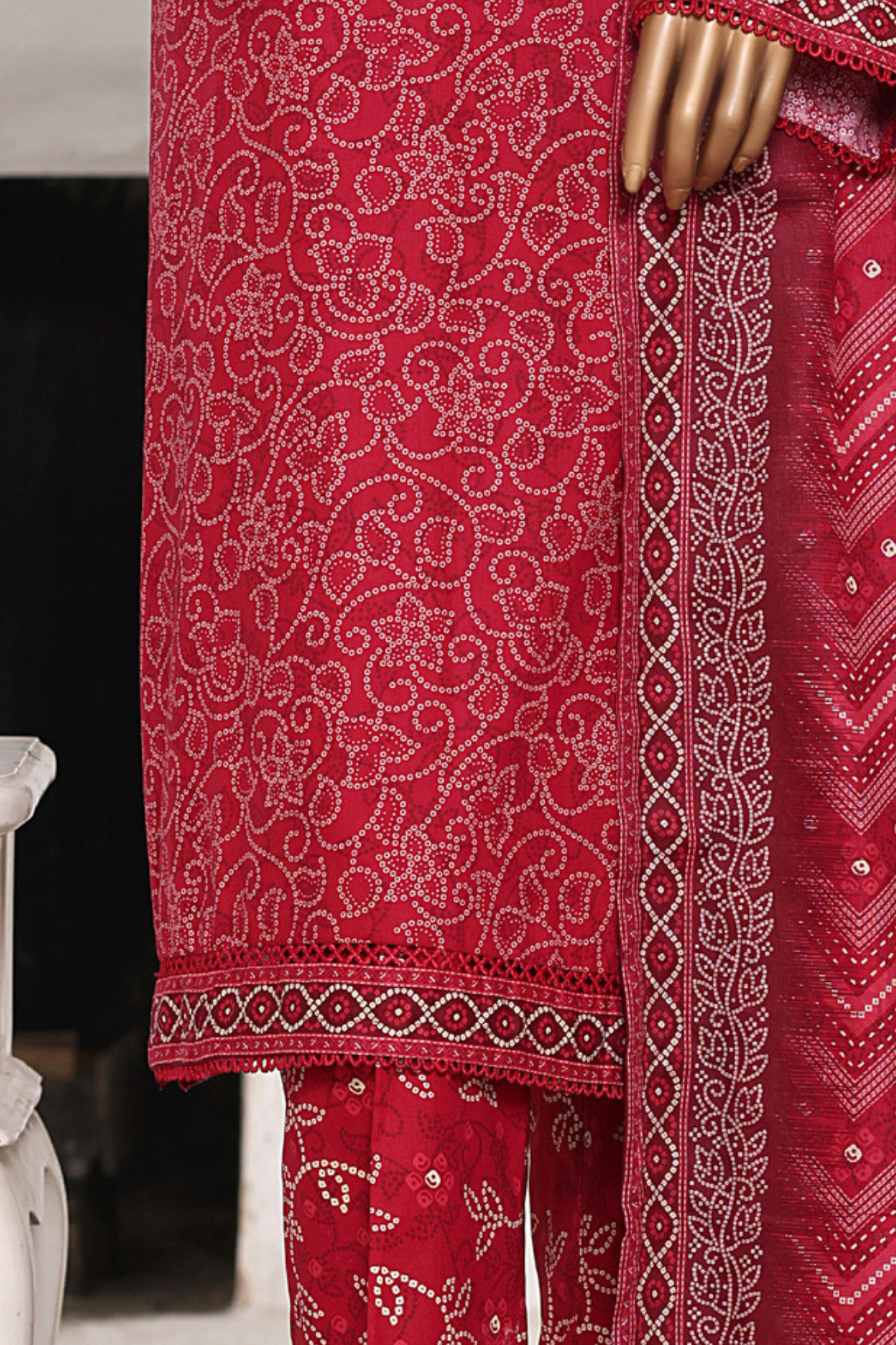 Bin Saeed Stitched 3 Piece Printed Cotton Vol-02 Collection'2025-WC-2412-pink