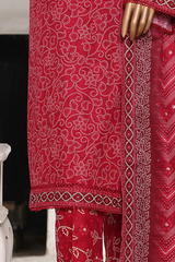 Bin Saeed Stitched 3 Piece Printed Cotton Vol-02 Collection'2025-WC-2412-pink
