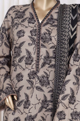 Bin Saeed Stitched 3 Piece Printed Cotton Vol-01 Collection'2025-WC-2374-Grey