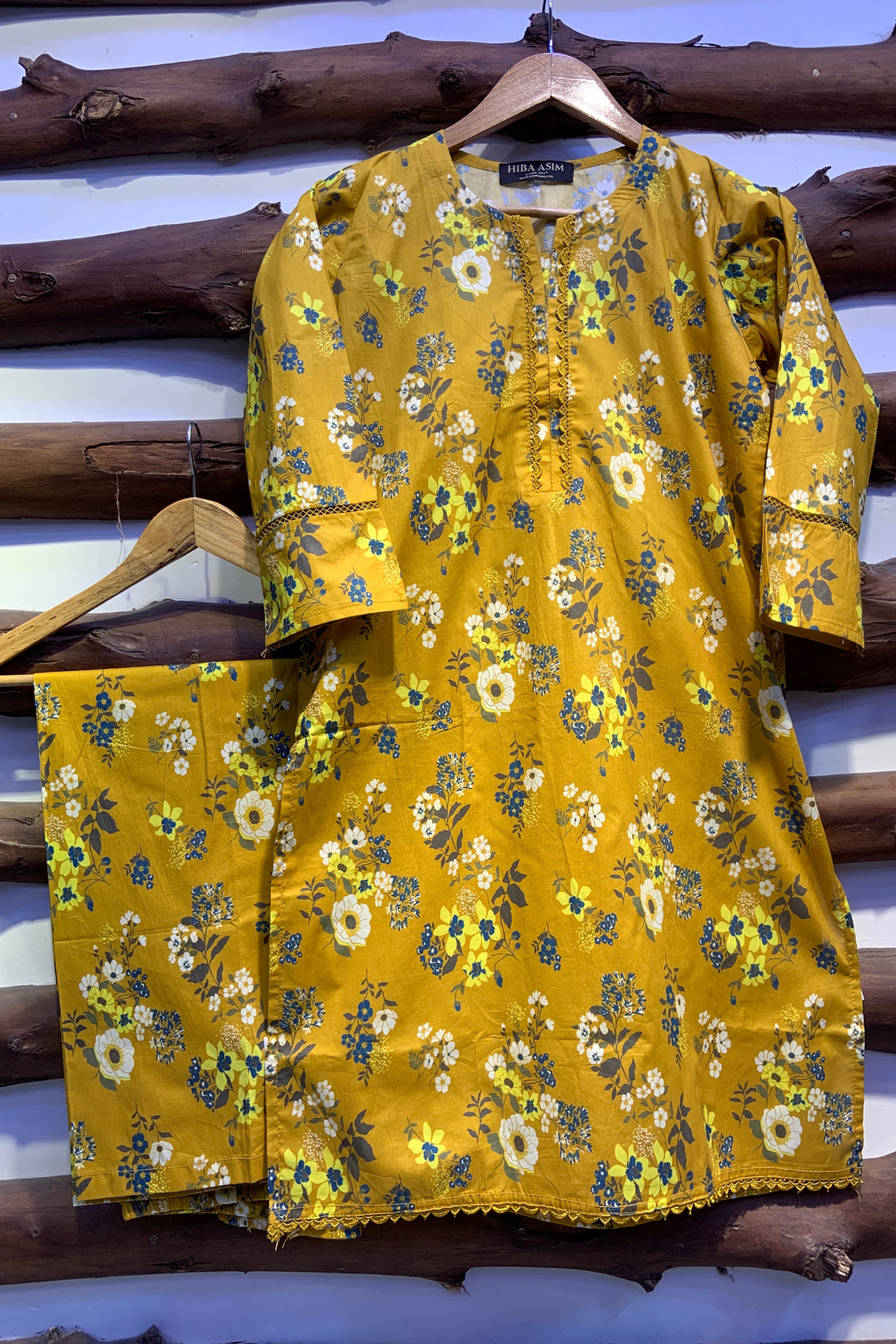 2-Piece Printed Cord Set – Stylish Casual Wear | D-04