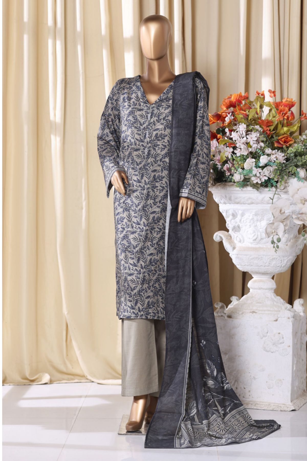 Bin Saeed Stitched 3 Piece Exclusive Printed Khaddar Vol-16 Collection'2025-WK-2693