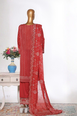 Bin Saeed Stitched 3 Piece Luxury White & White Emb Collection'2026-NSM-2572