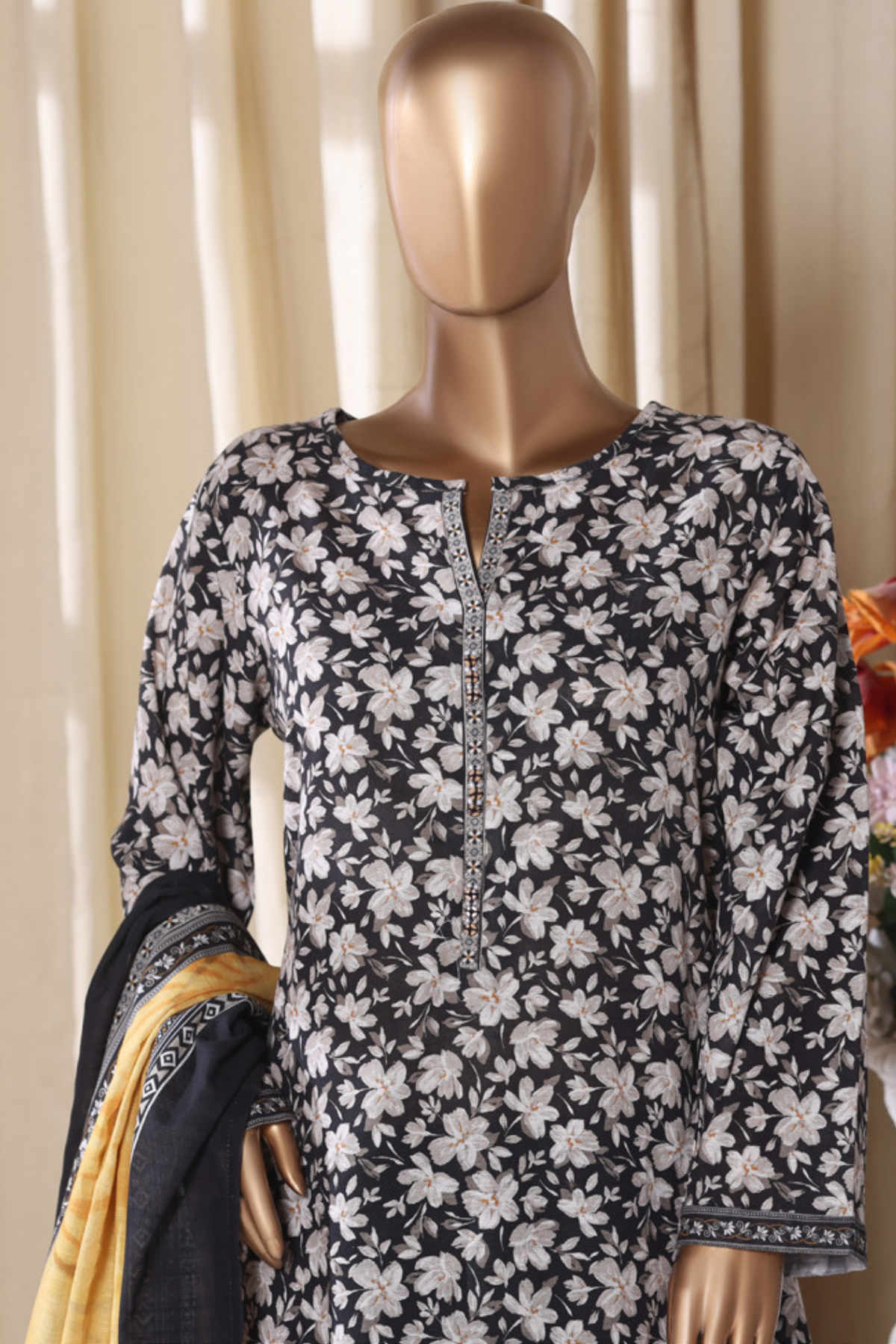 Bin Saeed Stitched 3 Piece Exclusive Printed Khaddar Vol-16 Collection'2025-WK-2694